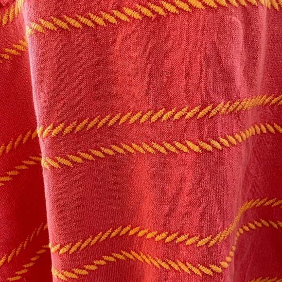 Free People Garnet Royal Combo Red Top Oversized Size M - Picture 6 of 13